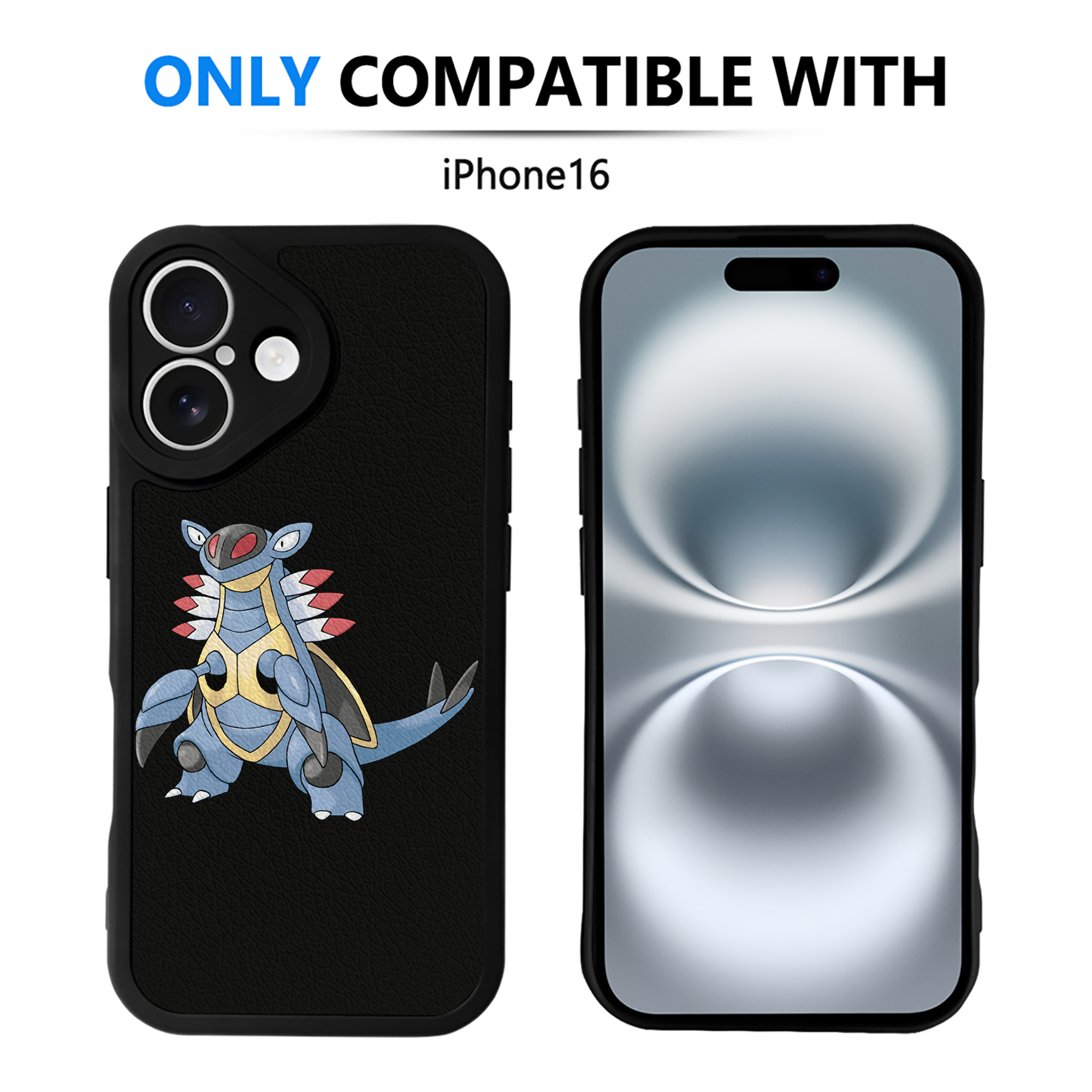 （画像用） ポケットモンスター Pokémon 【iPhone 16シリーズ対応】シリコンスマホケース（レザー調） 材質：シリコン